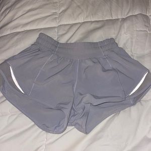 light blue lululemon 2.5inch hotty hot shorts